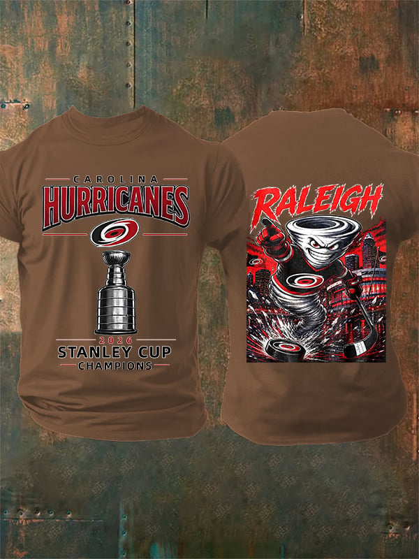 Men's 2026 Ice Hockey Champions Fans Printed T-Shirt