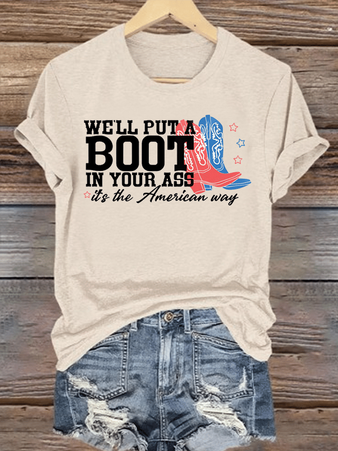 Women's Courtesy of the Red, White and Blue Cowboy T-Shirt