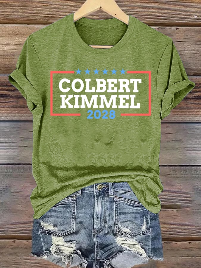 Women's Modern Talk Show Colbert Kimme 2028Print T-Shirt