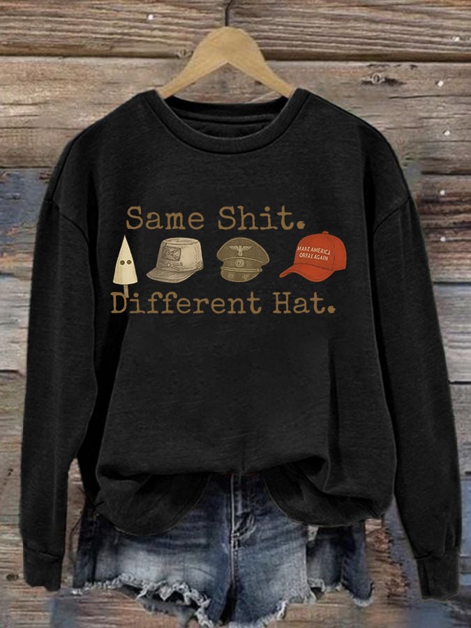 Women's Same shit Different costume Print Sweater
