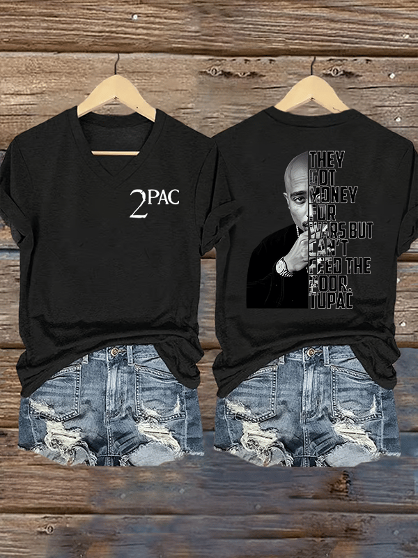 Women's 2Pac Rapper Print T-Shirt