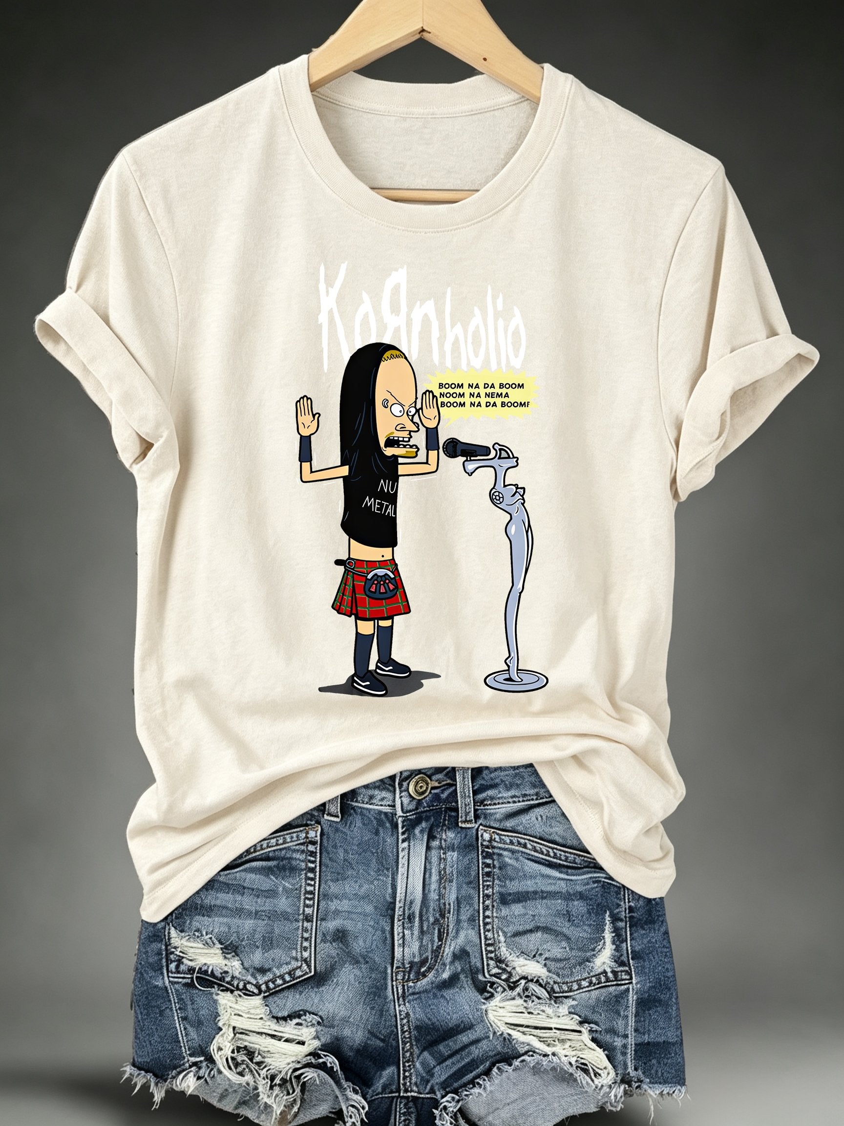 Women's Kornholio Nu-Metal Cartoon Pop Culture T-Shirt