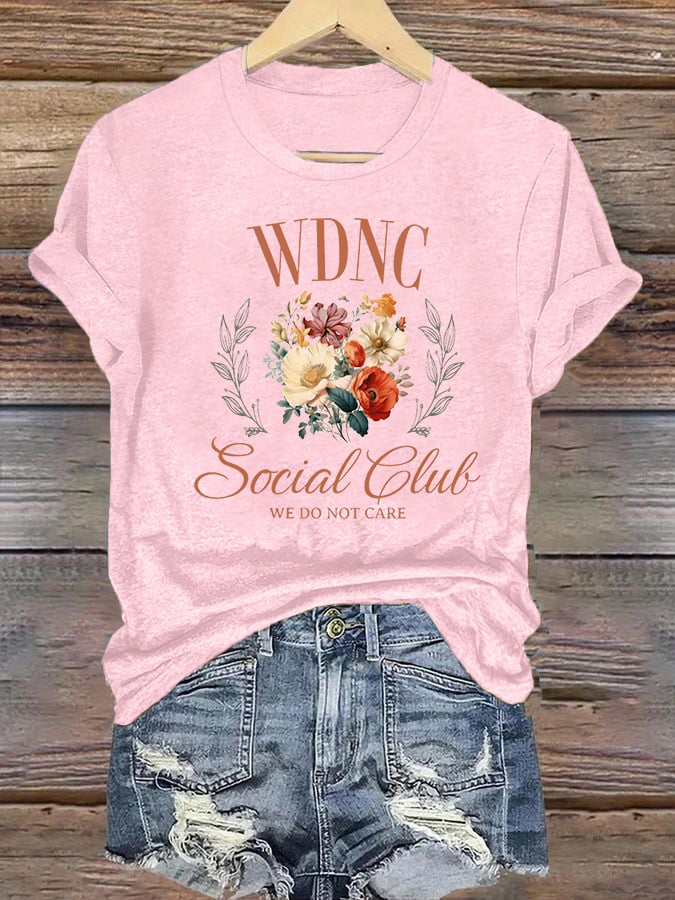 Women's Retro Funny Proud Member Of Club Menopause Perimenopause Print T-Shirt