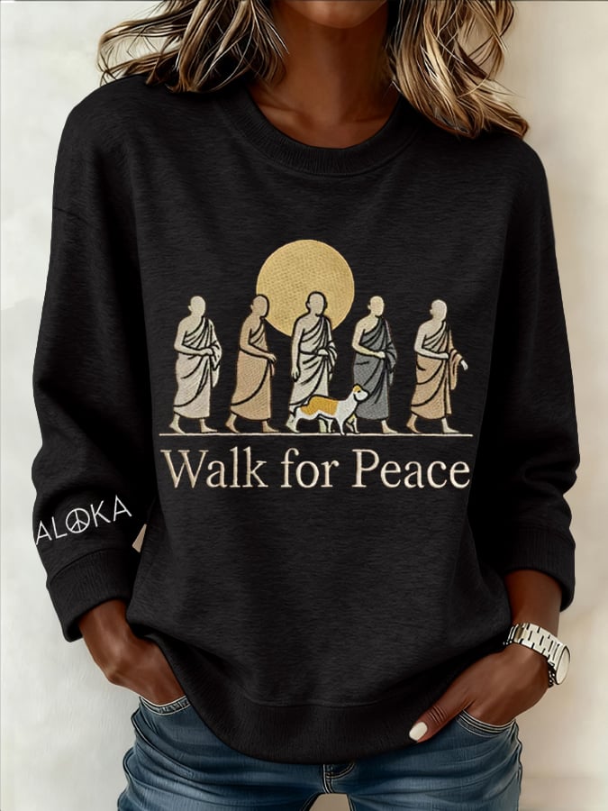 Women's Walk For Peace Art Print Sweatshirt