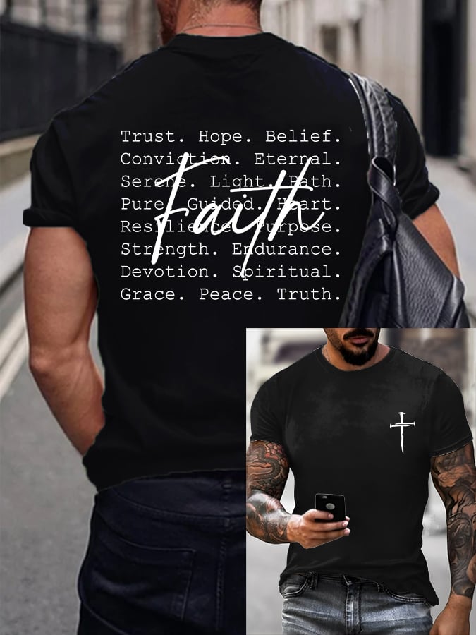 Men's casual faith T-shirt