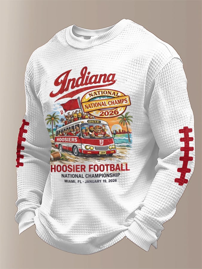 Men's Football Print Waffle T-Shirt