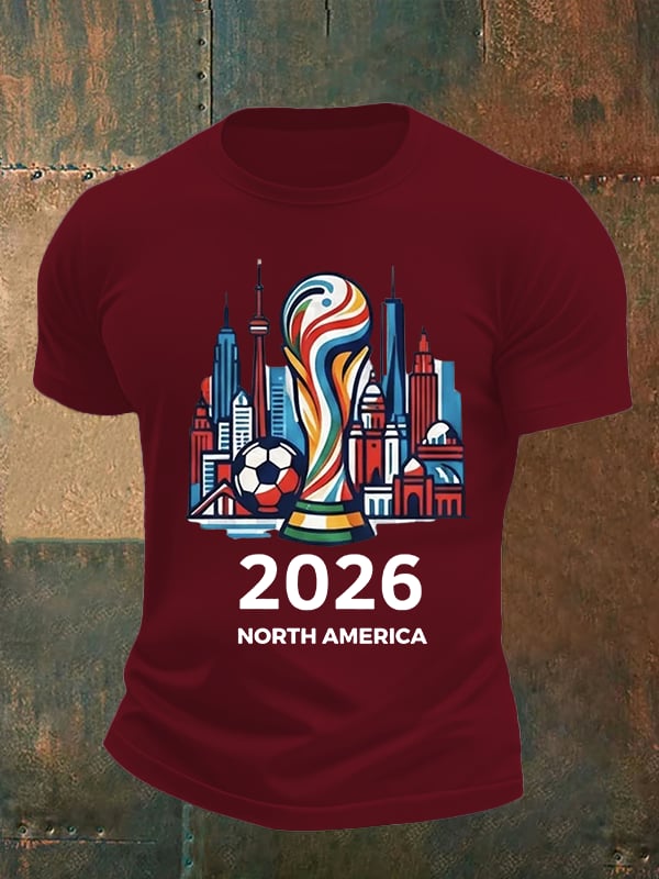 Men's North America WC 2026 Soccer printed T-shirt