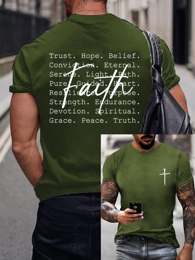 Men's casual faith T-shirt