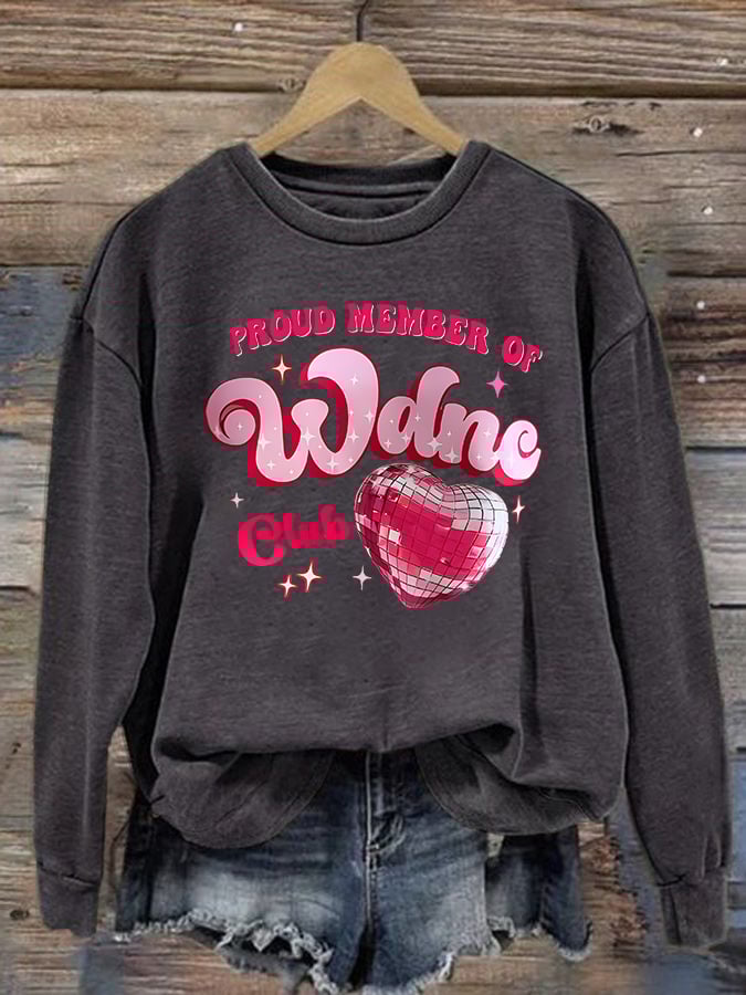 Women's Retro Funny Proud Member Of Club We Do Not Care Menopause Perimenopause Print Sweatshirt