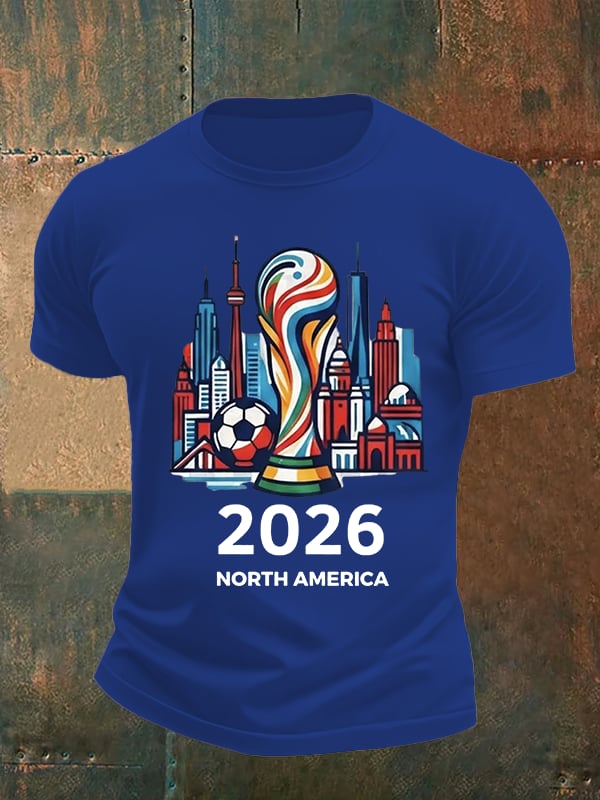 Men's North America WC 2026 Soccer printed T-shirt