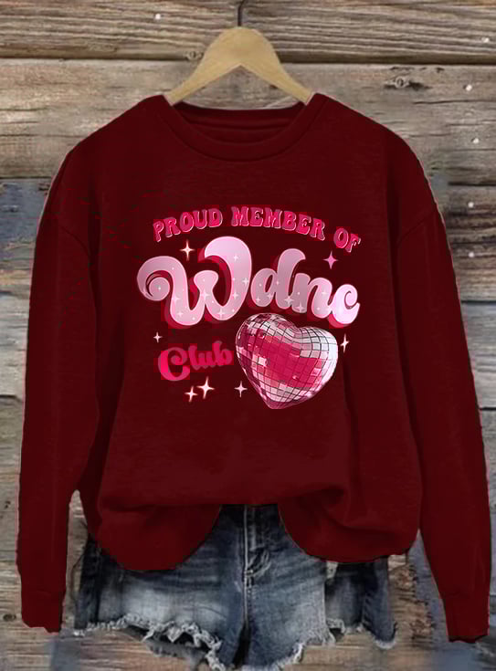 Women's Retro Funny Proud Member Of Club We Do Not Care Menopause Perimenopause Print Sweatshirt