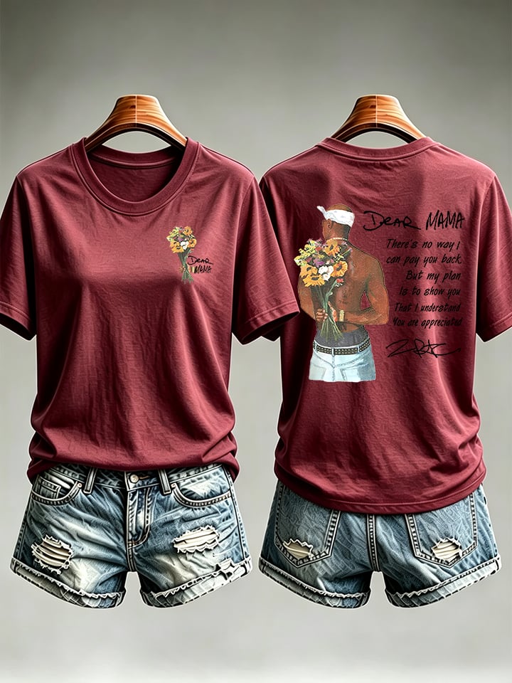 Women's Dear Mama" Graphic Vintage Hip Hop Streetwear