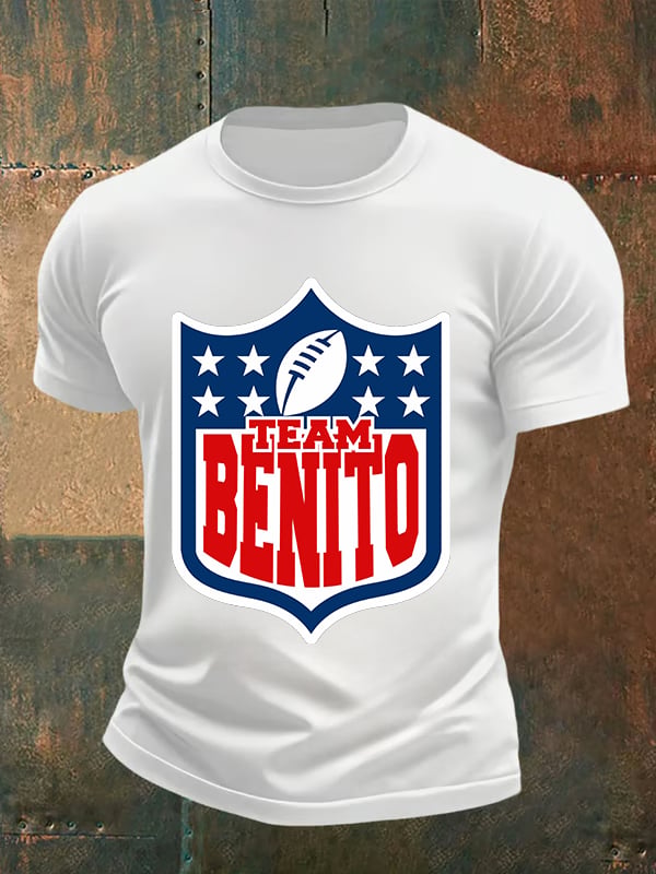 Men's Team Benito Puerto Rico Print Casual Tee