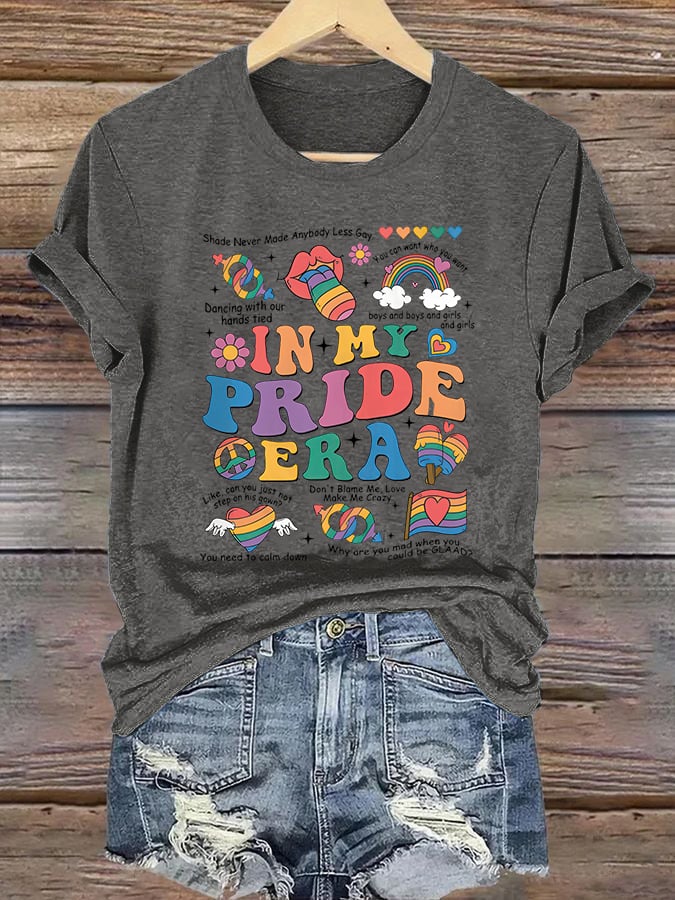 Women's In My Pride Era, Pride Month Print T-Shirt