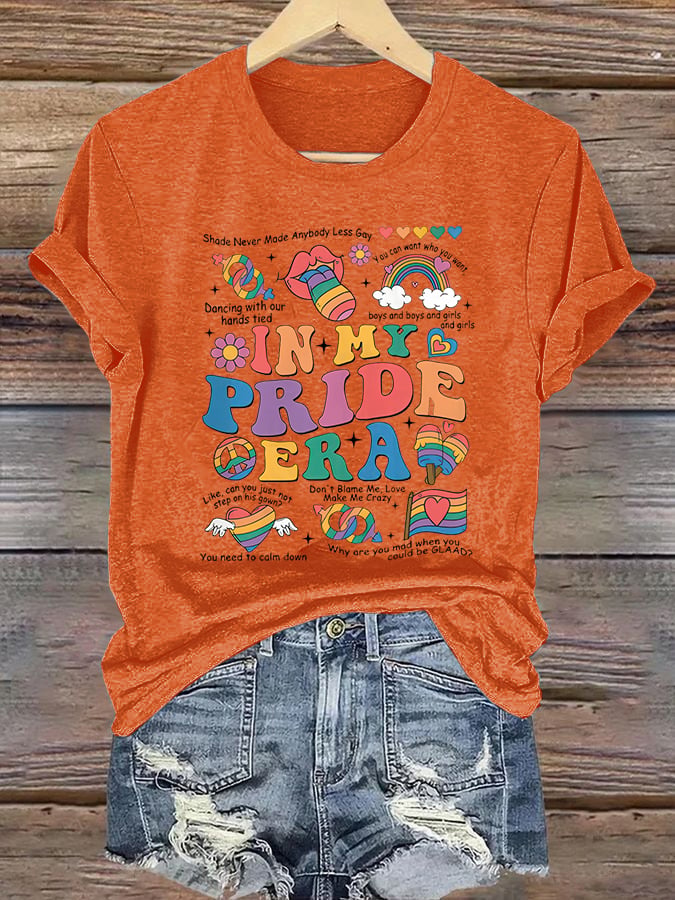 Women's In My Pride Era, Pride Month Print T-Shirt