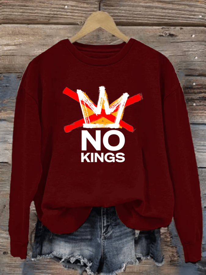 🔥Buy 3 Get 15% Off Women's America has No Kings Printed Casual Sweatshirt