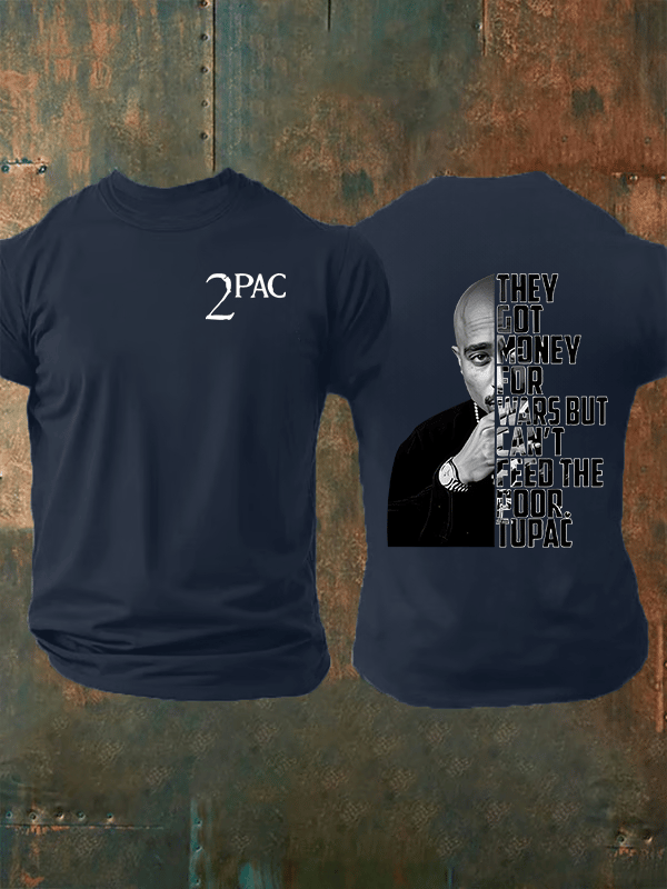 Men's 2Pac Rapper Print T-Shirt