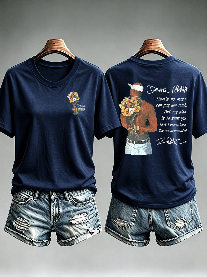 Women's Dear Mama" Graphic Vintage Hip Hop Streetwear