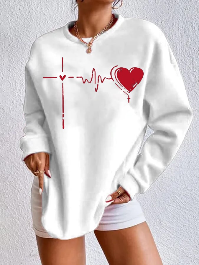 Women's Love Print Sweatshirt