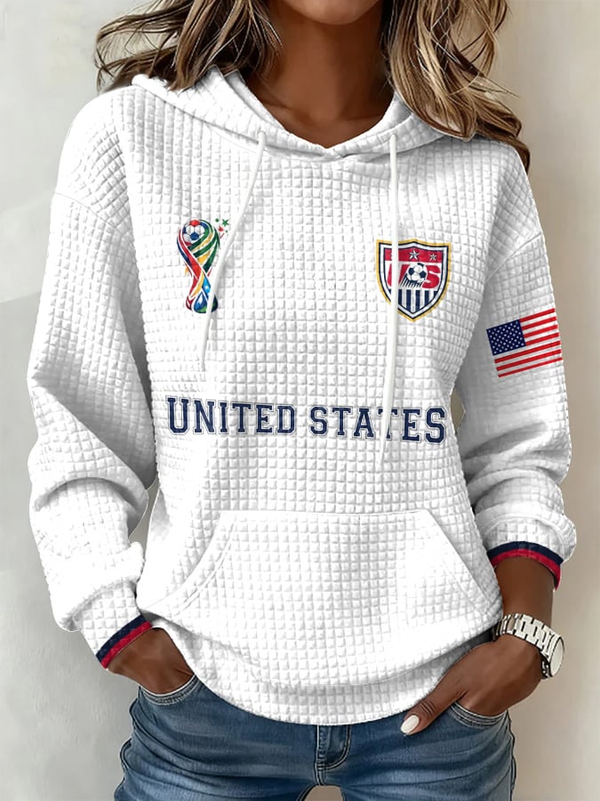 Women's USA Soccer Supporter Print Hoodie
