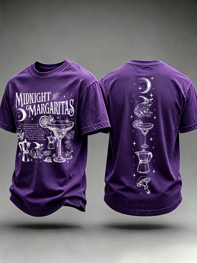 Men's Midnight Margaritas Print Casual T-shirt