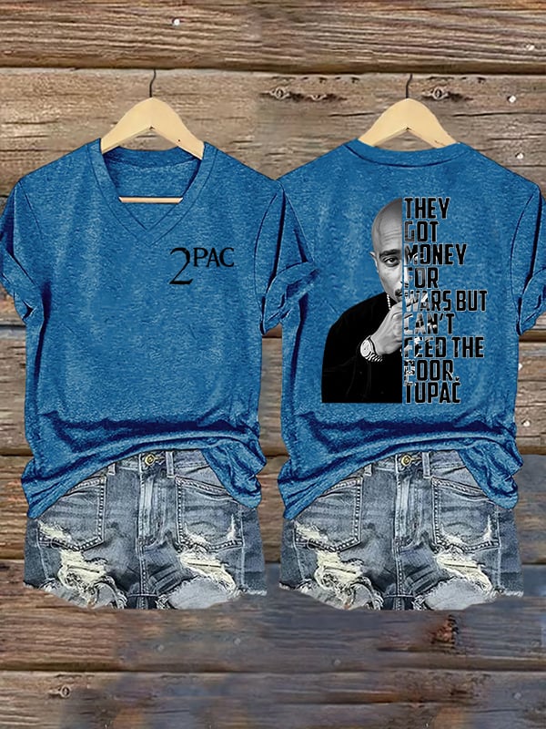 Women's 2Pac Rapper Print T-Shirt