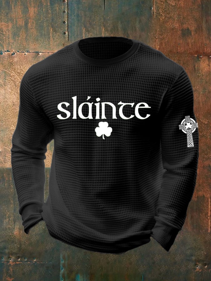 Men's St. Patrick's Day Waffle Long Sleeve T-Shirt