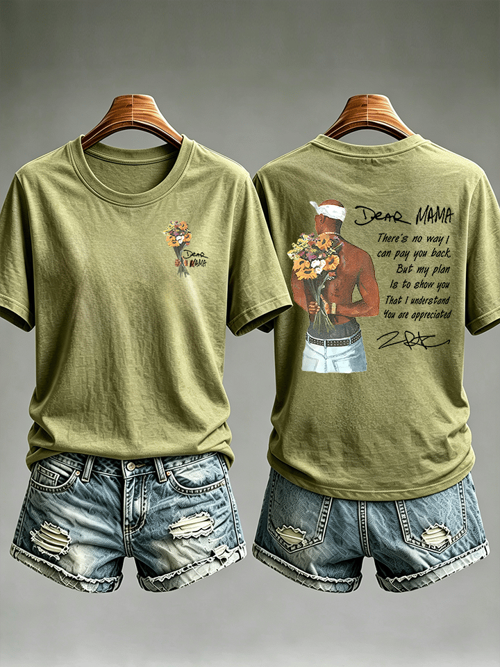 Women's Dear Mama" Graphic Vintage Hip Hop Streetwear