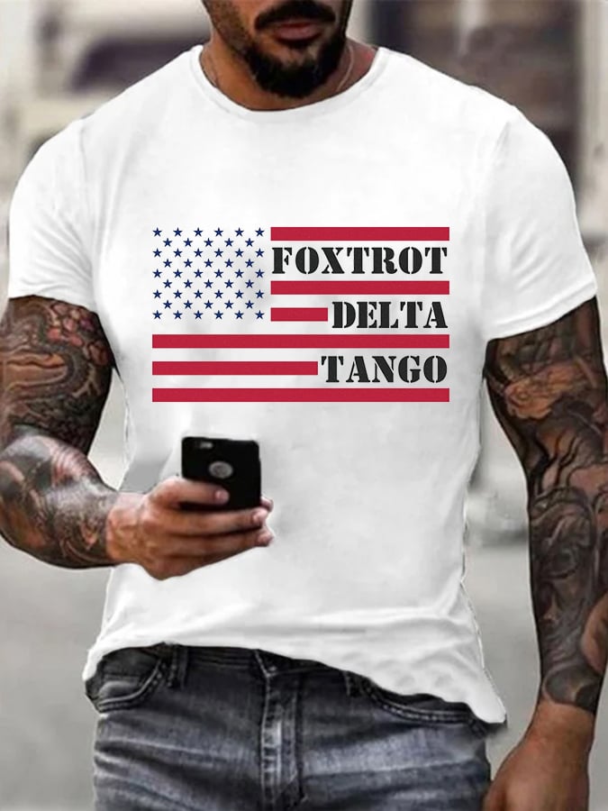 Men's Print Short Sleeve Casual T-Shirt