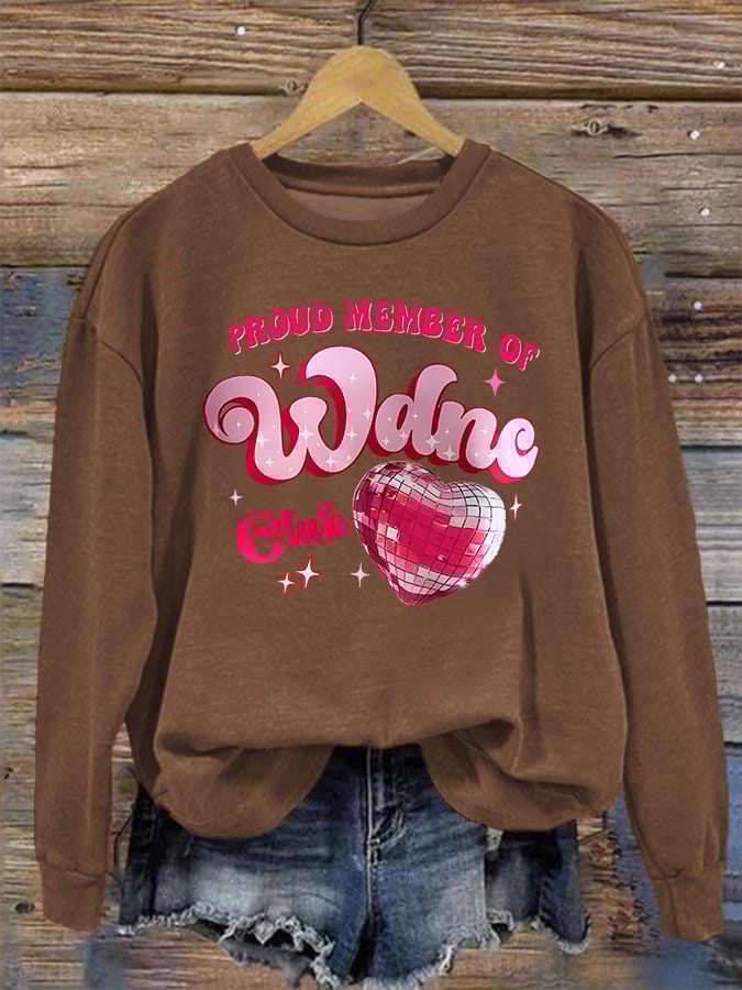 Women's Retro Funny Proud Member Of Club We Do Not Care Menopause Perimenopause Print Sweatshirt