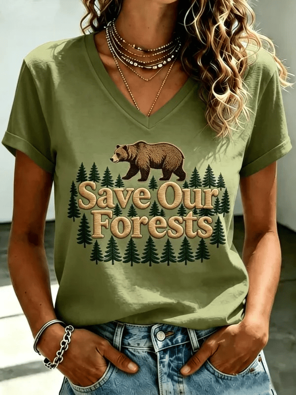 Women's Save The Forest Bureau Print T-Shirt