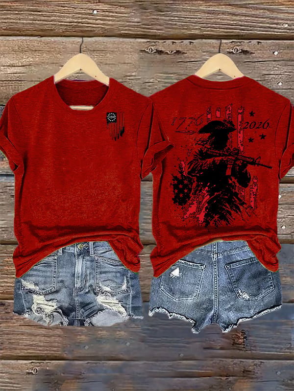 Women's 250th Anniversary Distressed American Flag 2-sided Shirt