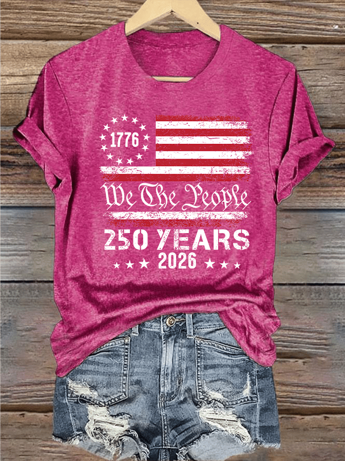 Women's 250 YEARS Print Round-Neck T-Shirt