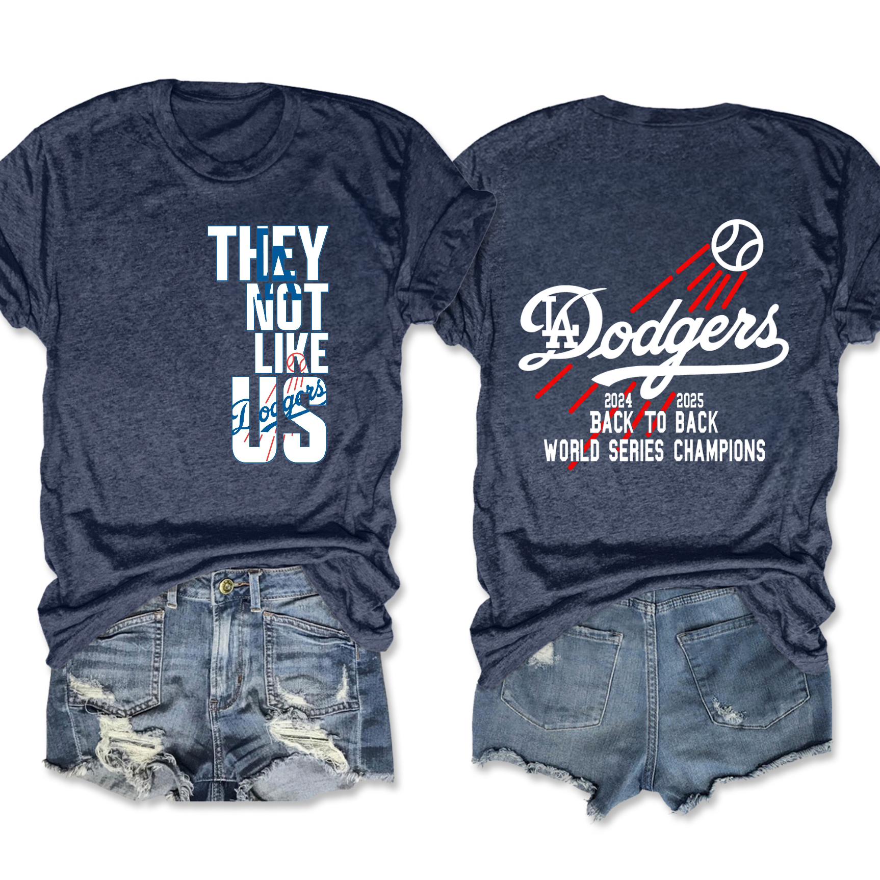 They Not Like Us Dodgers Back To Back Champions Tee