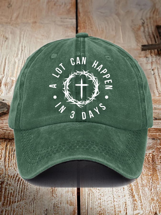 🔥Buy 3 Get 15% Off🔥🔥Hot Sale Picks 🔥Unisex A Lot Can Happen In 3 Days Print Baseball Cap