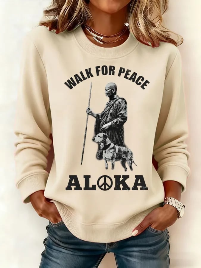 Women's Walk For Peace Art Print Sweatshirt