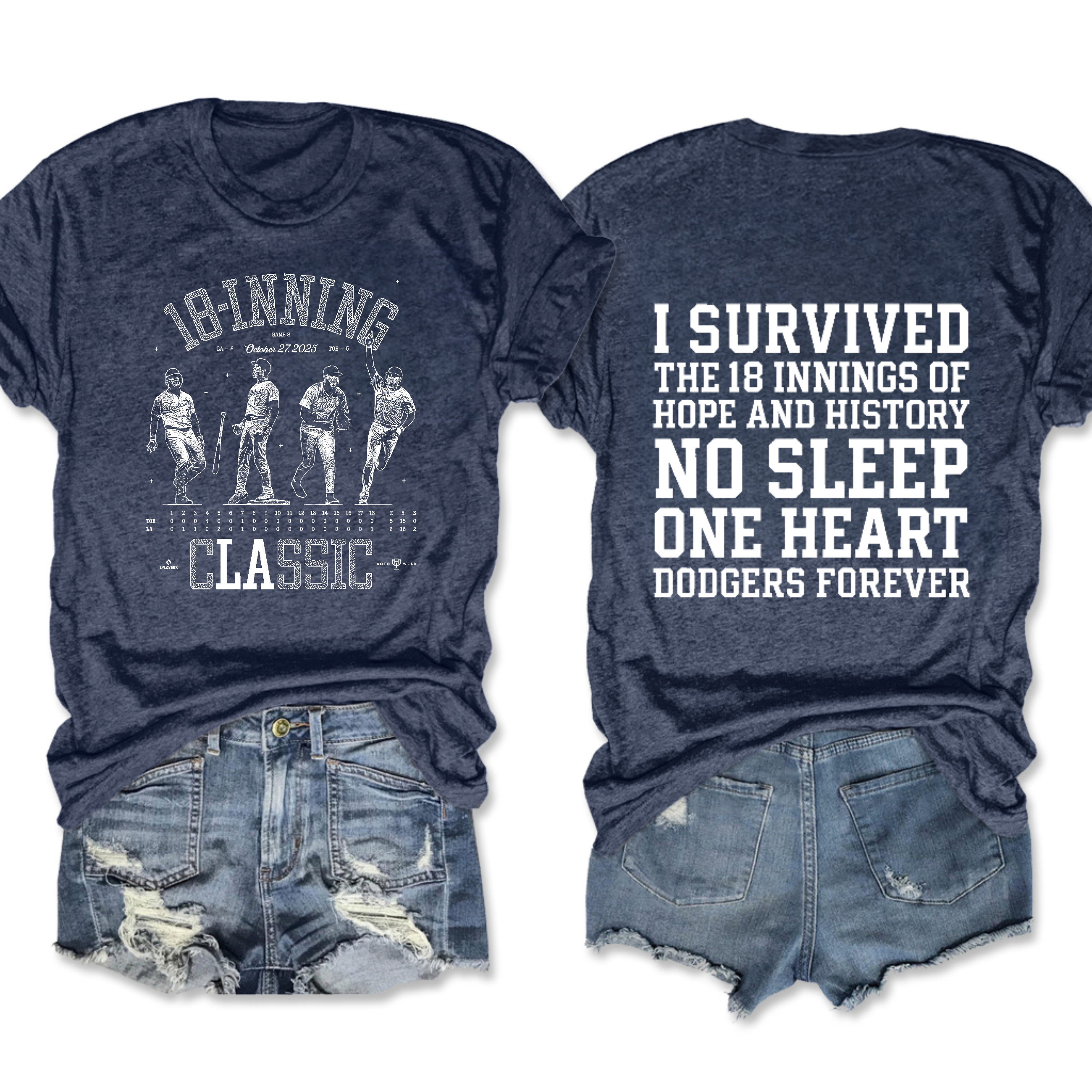 Dodgers 18 Inning 2025 World Series Champions Tee