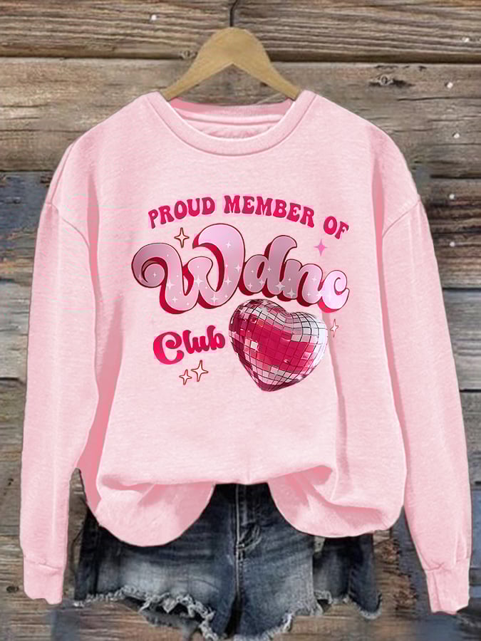 Women's Retro Funny Proud Member Of Club We Do Not Care Menopause Perimenopause Print Sweatshirt