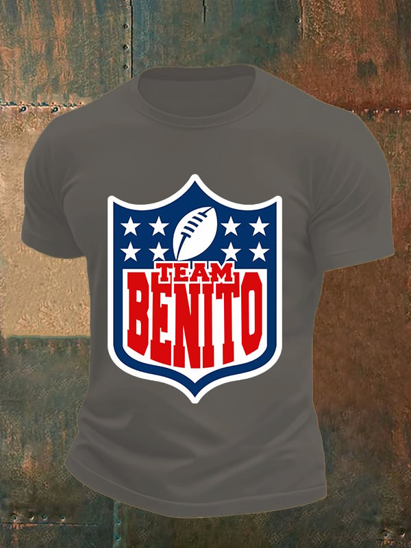 Men's Team Benito Puerto Rico Print Casual Tee