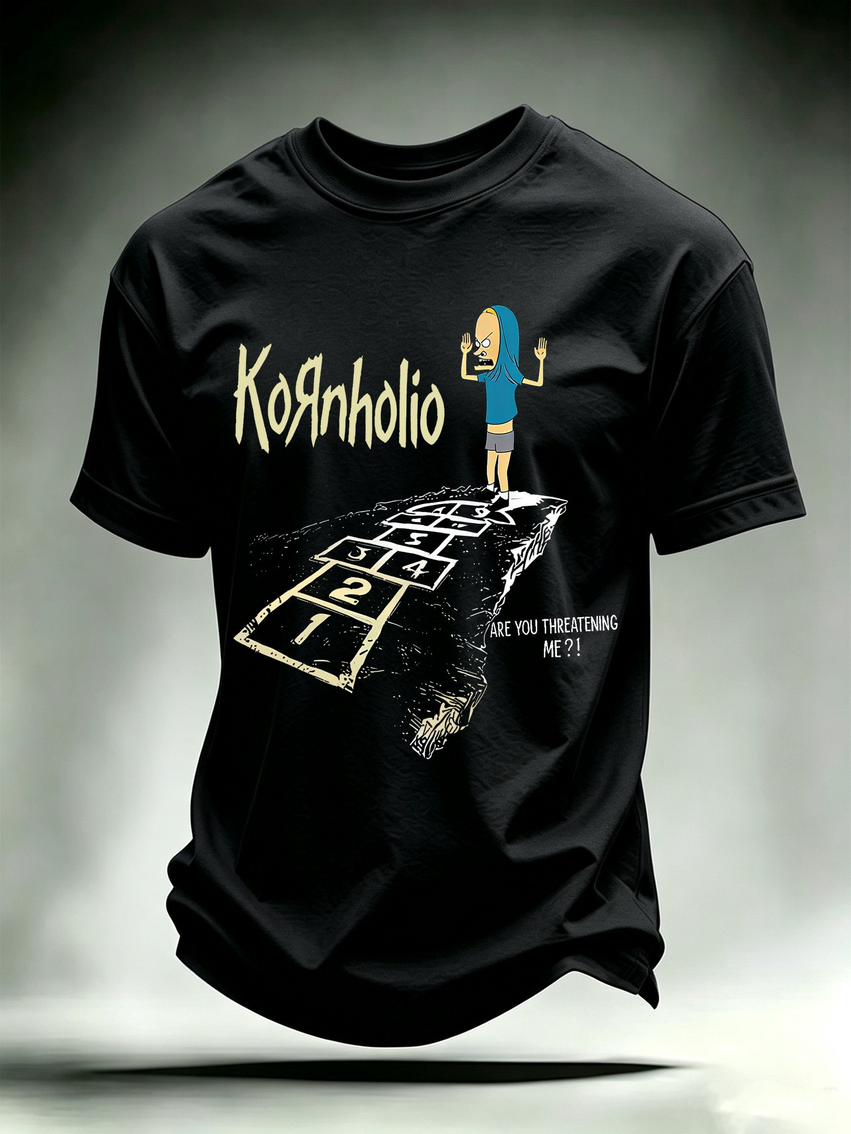 Men's Vintage Kornholio Graphic Funny T-Shirt