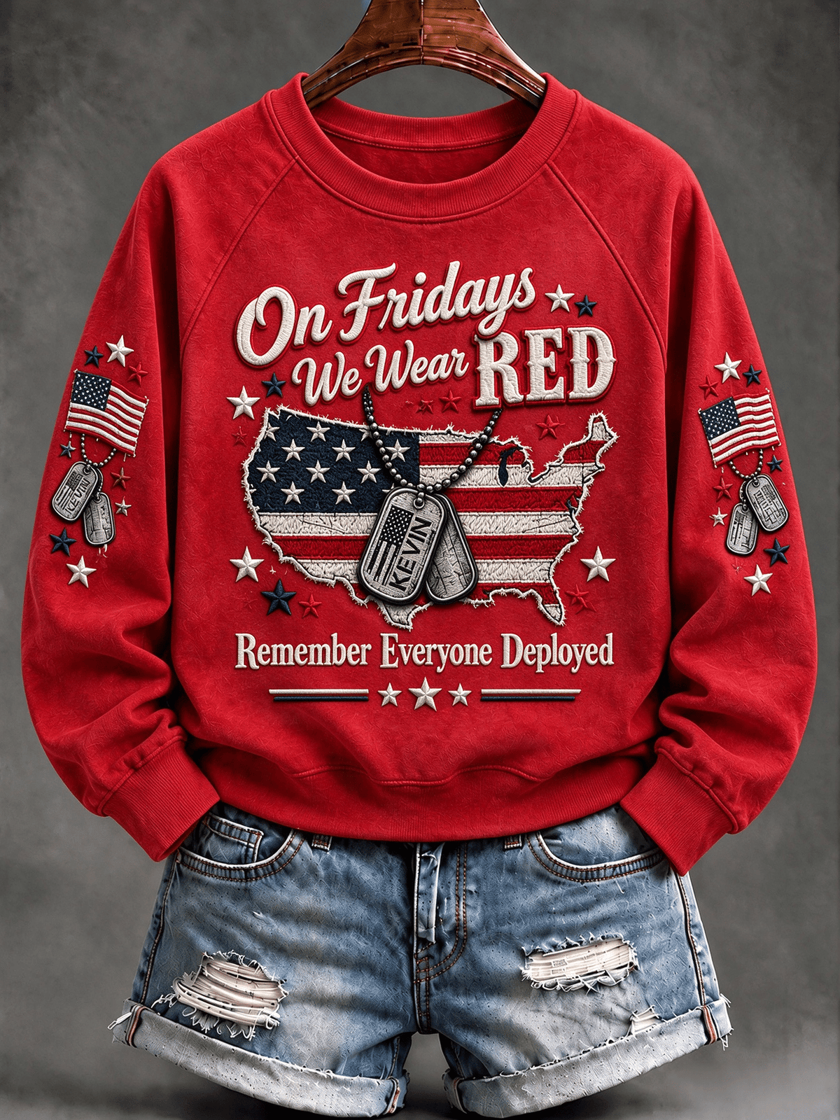 Women's Red Friday Printed Sweatshirt