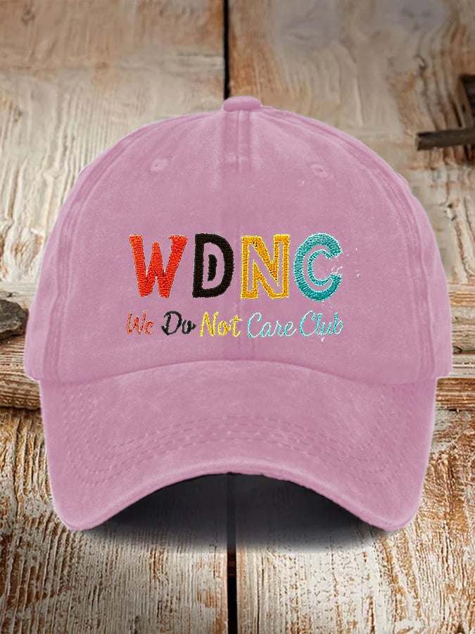 Unisex Retro Funny WDNC We Do Not Care Club Menopause Perimenopause Print Baseball Cap