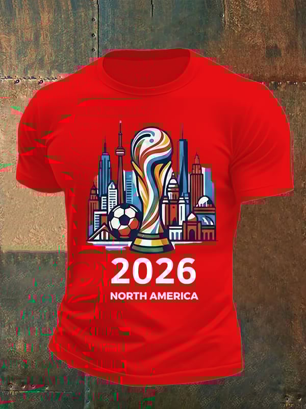 Men's North America WC 2026 Soccer printed T-shirt