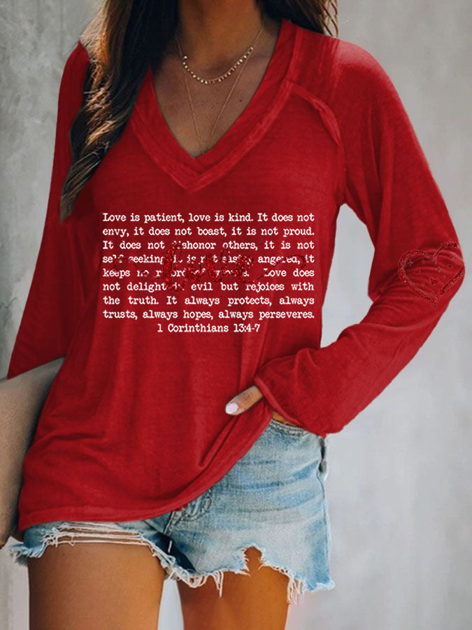 Women's Love is patient Printed T-Shirt