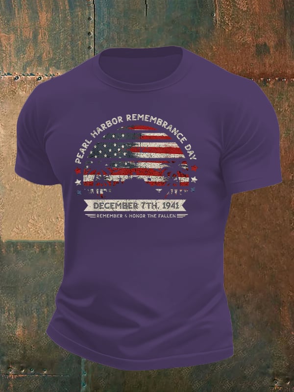 🔥Buy 3 Get 15% Off Men's Pearl Harbor Memorial Day Hawaii USA Flag Day of Infamy T-shirt