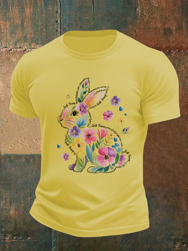 Men's Spring Easter Bunny Subtle Hidden Message FDT T-shirt