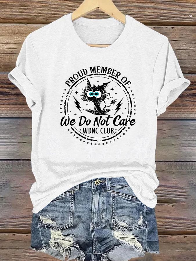 Women's Retro Funny Proud Member Of Club Menopause Perimenopause Print T-Shirt