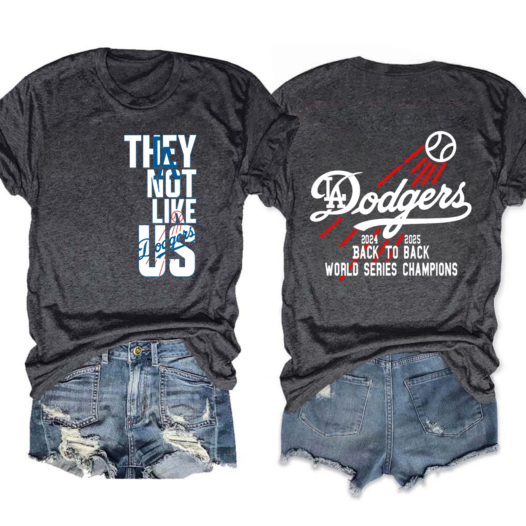 They Not Like Us Dodgers Back To Back Champions Tee