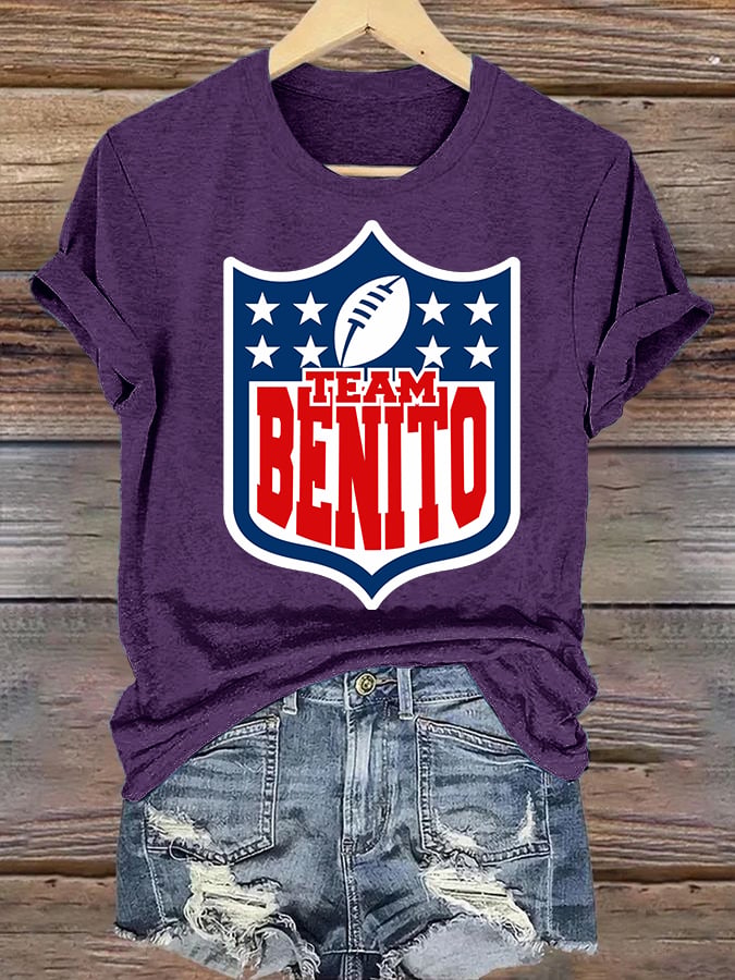 Women's Team Benito Puerto Rico Print Casual Tee