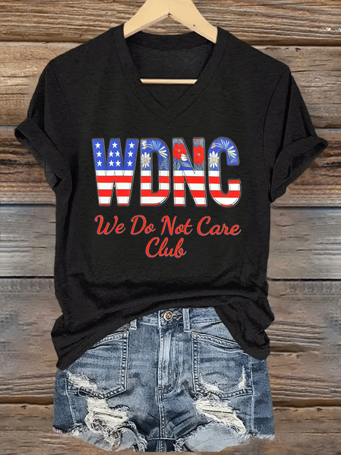 Women's Retro Funny Proud Member Of Club We Do Not Care Menopause Perimenopause Print T-Shirt